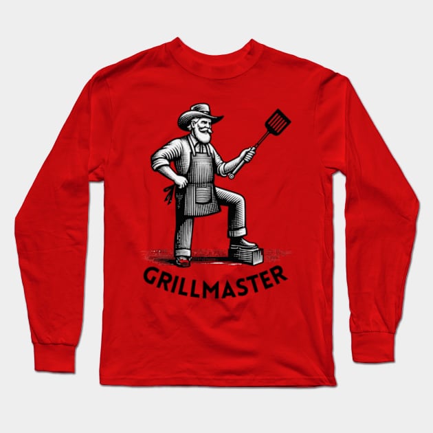 Grill Master Long Sleeve T-Shirt by Desert Owl Designs